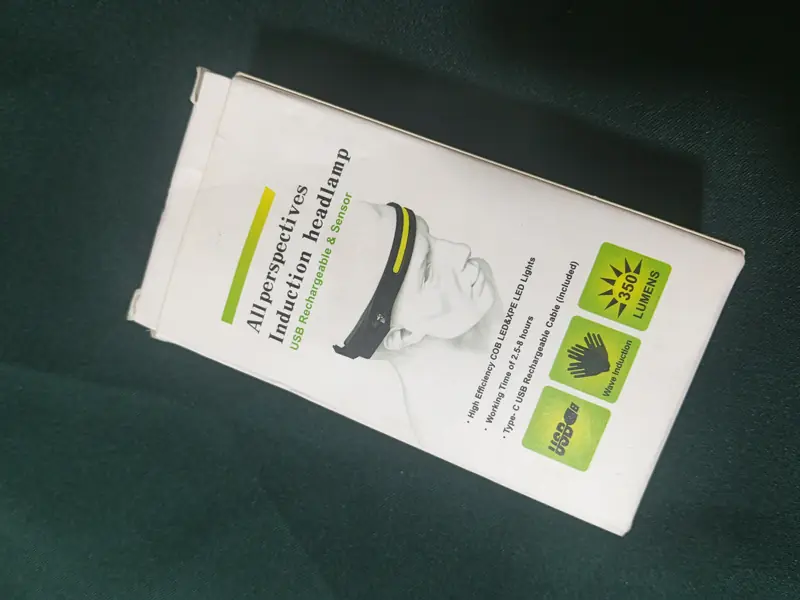 Linterna de cabeza recargable con sensor